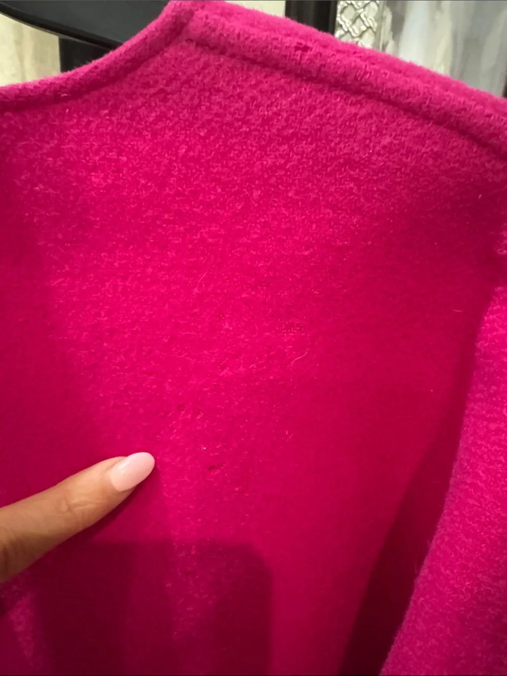 Oscar de la Renta Vibrant Fuchsia Wool Trench Coat
